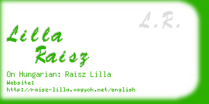 lilla raisz business card